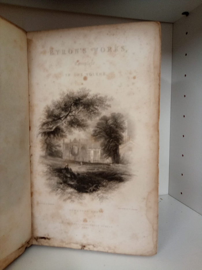 The Poetical Works of Lord Byron 1844 - Hardback Book - Vintage - Collectible