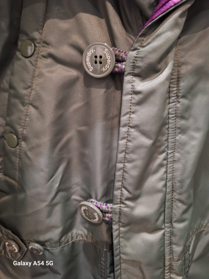 The Superdry (M) FlightJKT Project - Khaki Green Hooded Jacket Size Medium