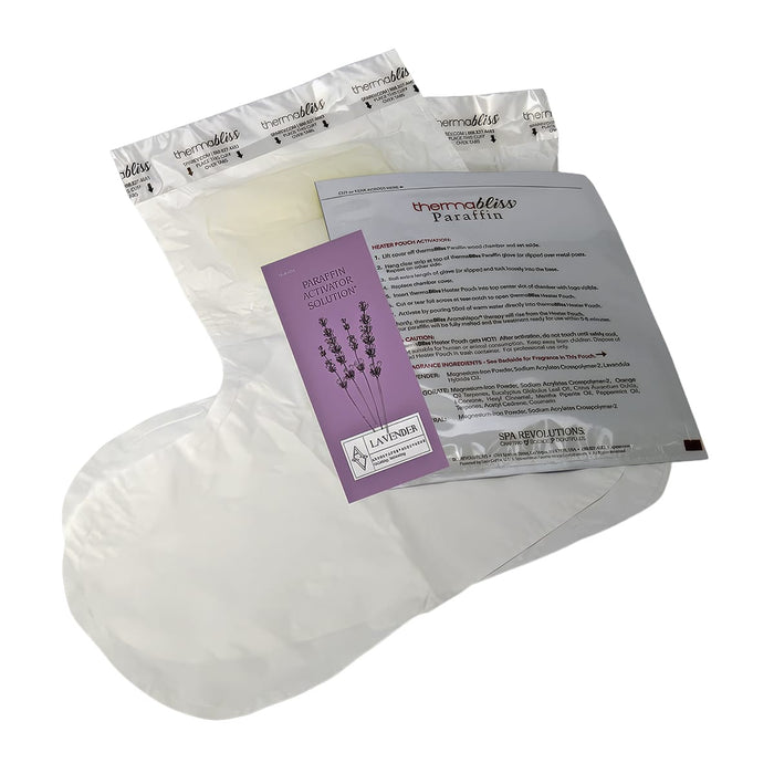 thermabliss self-heating paraffin treatment for feet Self-heating paraffin foot treatment booties Portable paraffin treatment for feet with AromaVapor Client-exclusive paraffin foot booties thermabliss foot paraffin treatment with no electricity Medical-grade paraffin foot treatment booties