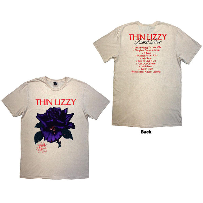 THIN LIZZY - BLACK ROSE TRACKLIST - T-Shirt Neutral (Back Print)