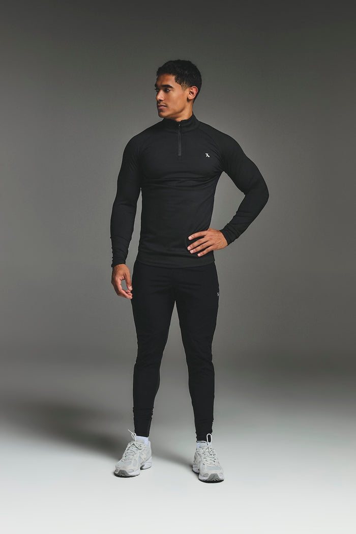 Training Quarter Zip in Black - TAILORED ATHLETE - USA