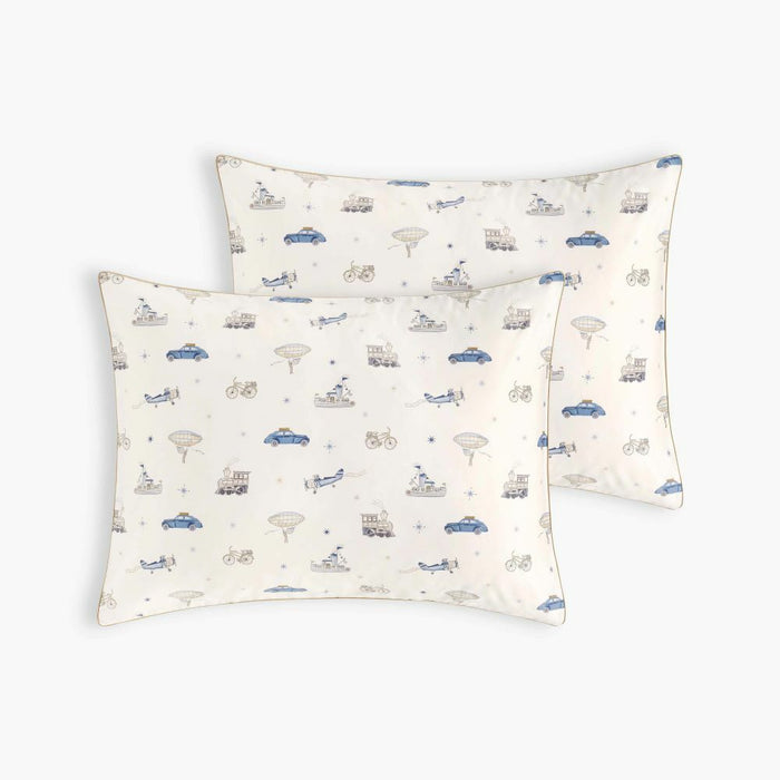 Transport Treasures Standard Pillowcase in Blue