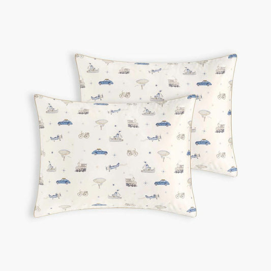 Transport Treasures Standard Pillowcase in Blue