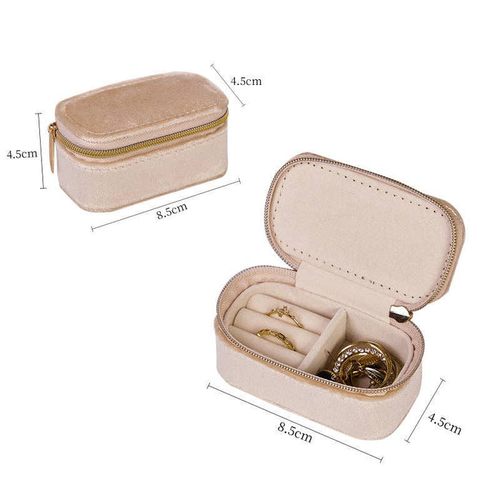 Travel Mini Velvet Jewelry Organizer Box