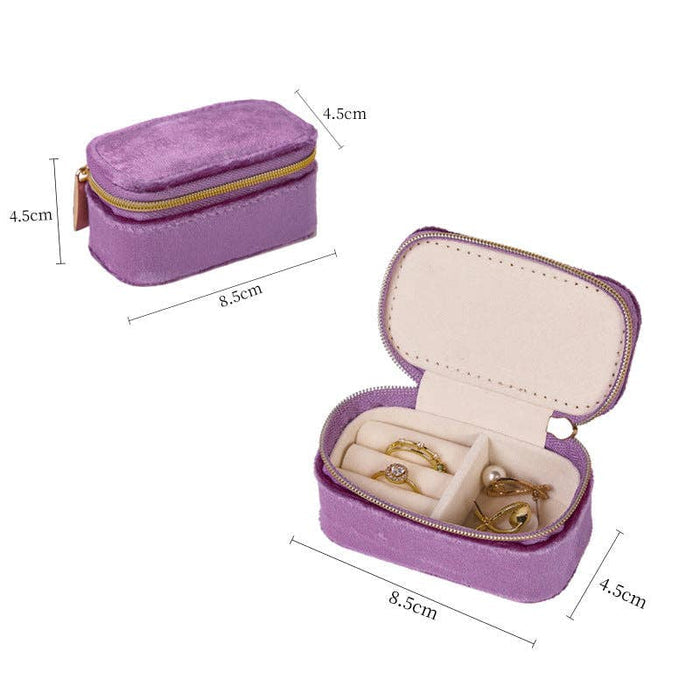 Travel Mini Velvet Jewelry Organizer Box