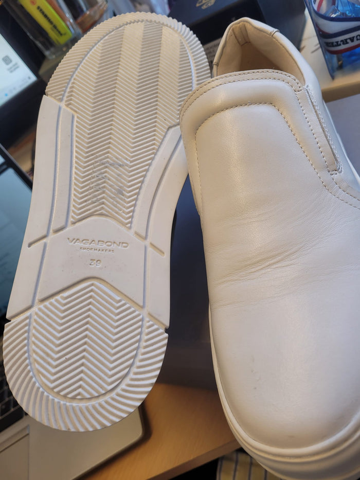 VAGABOND 'Judy' White Leather Slip-On Platform Flatform Trainers Sneakers - In Box - Great Used Condition
