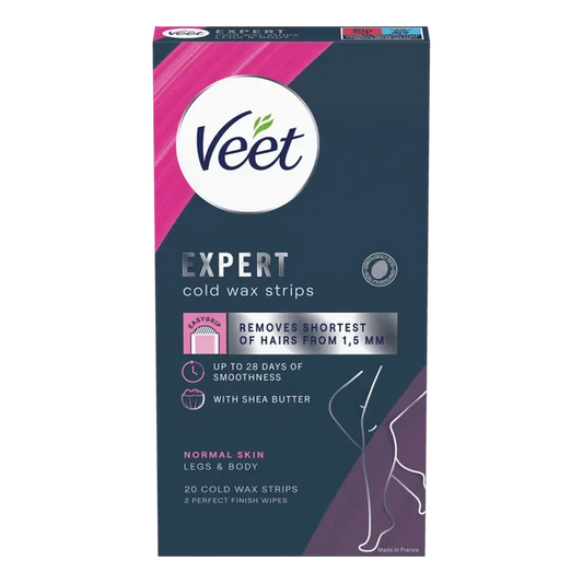 Veet Expert Cold Wax Strips ben & kropp normal hud 20 stk