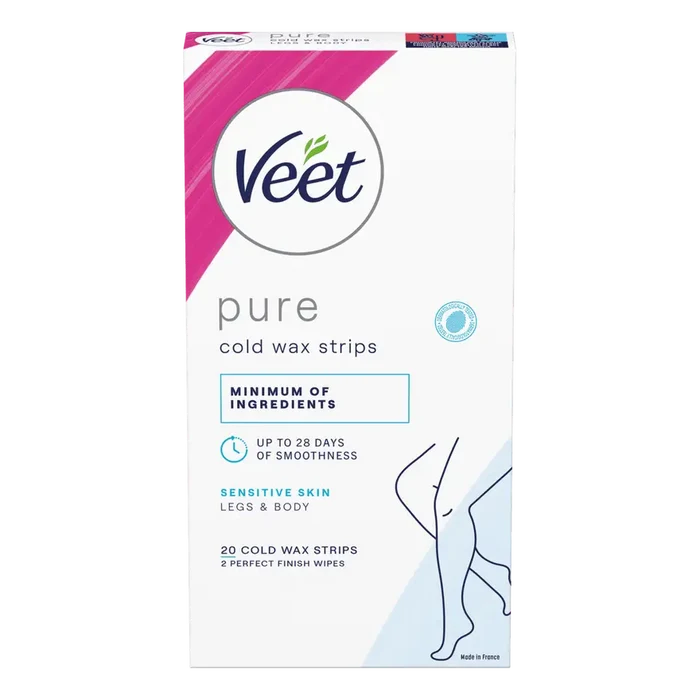 Veet Pure Cold Wax Strips ben & kropp sensitiv hud 20 stk