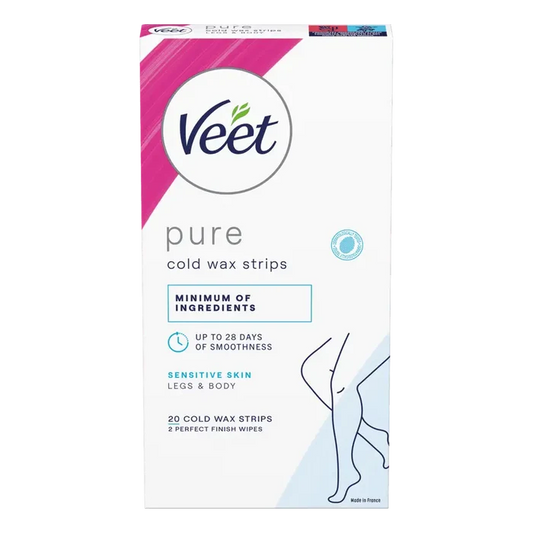 Veet Pure Cold Wax Strips ben & kropp sensitiv hud 20 stk
