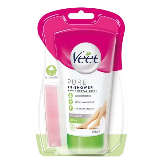 Veet Pure hårfjerningskrem i dusjen ben & kropp tørr hud