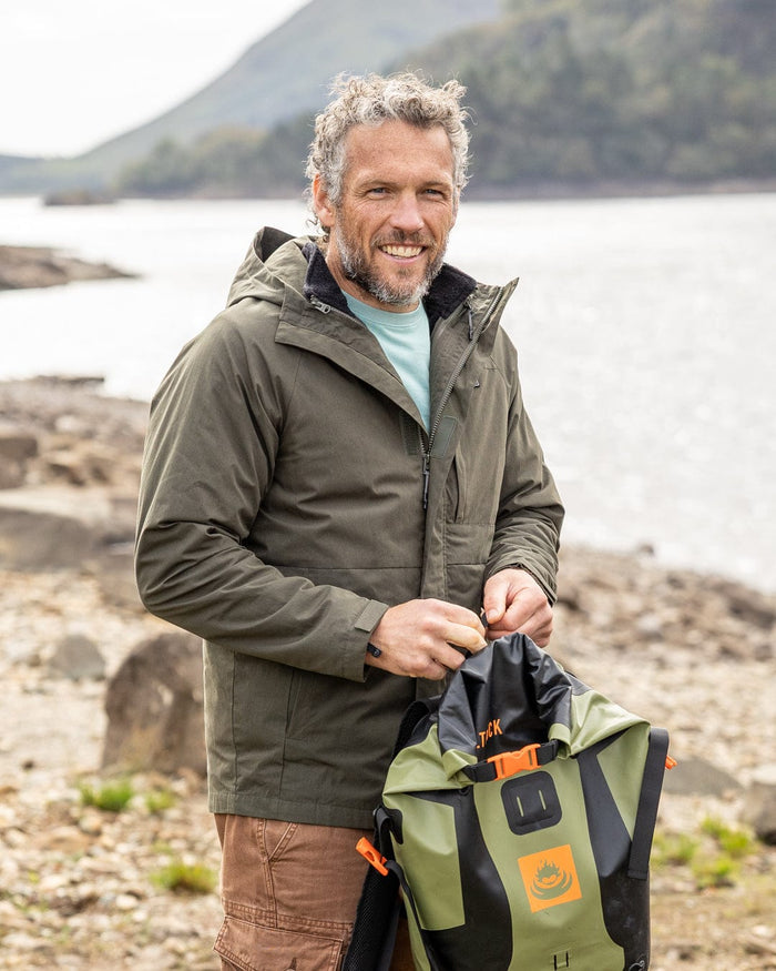 Verses Mens Water Resistant 3 in 1 Jacket in Green