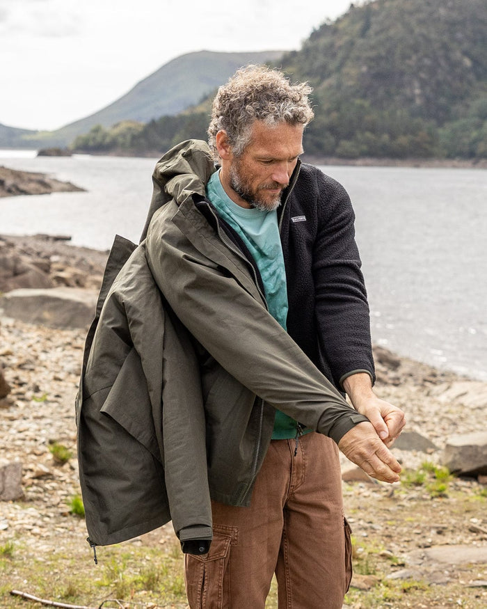 Verses Mens Water Resistant 3 in 1 Jacket in Green