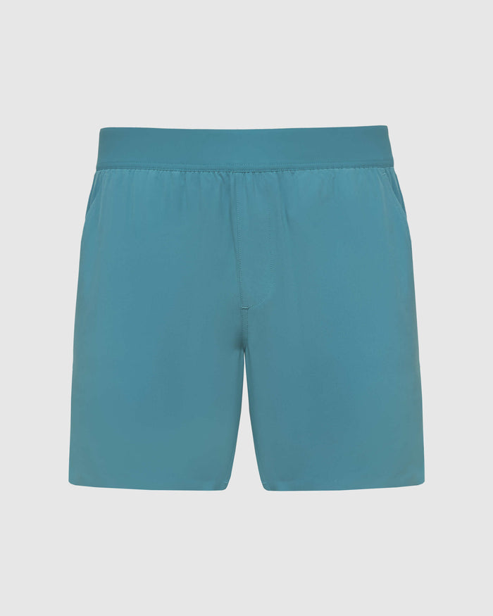Voyager 7 2-in-1 Training Shorts with elastic waistband and side pockets.