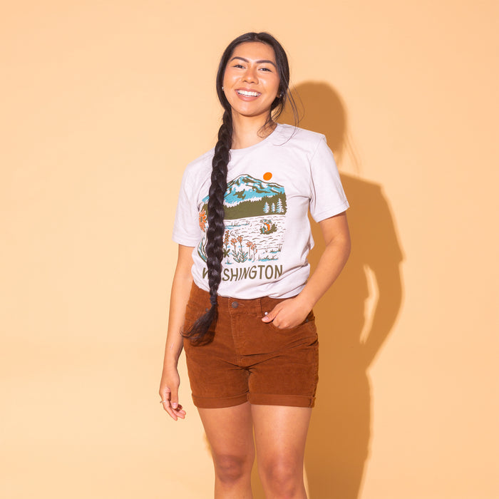WA Mountain Lake Unisex Shirt (Gray)