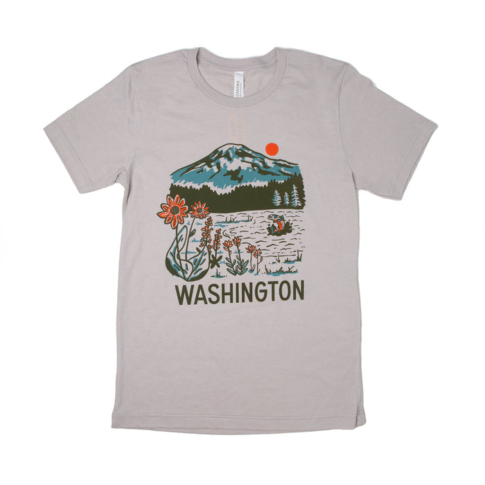 WA Mountain Lake Unisex Shirt (Gray)