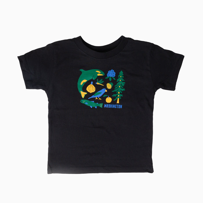 WA State Symbols Kids Tee