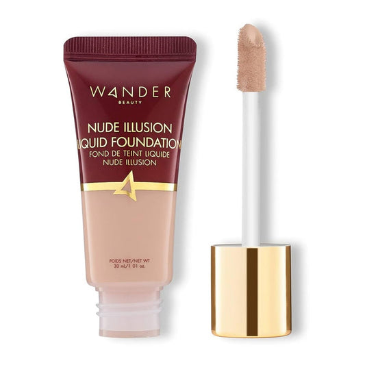 Wander Beauty Liquid Foundation - Fair Light, 20-Inch Tube, Med to Full Coverage
