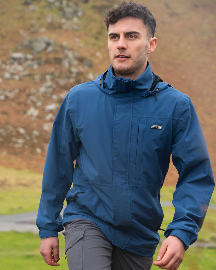 Whistler II Mens Waterproof Hooded Jacket in Blue