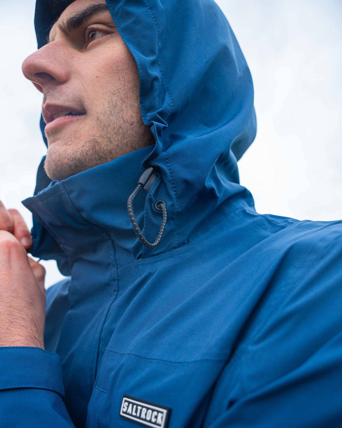 Whistler II Mens Waterproof Hooded Jacket in Blue