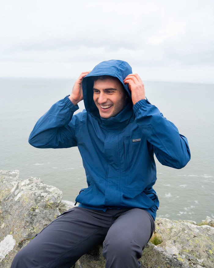 Whistler II Mens Waterproof Hooded Jacket in Blue