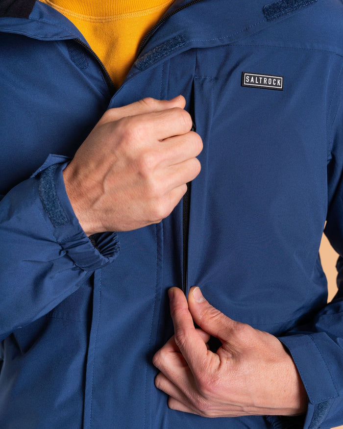 Whistler II Mens Waterproof Hooded Jacket in Blue
