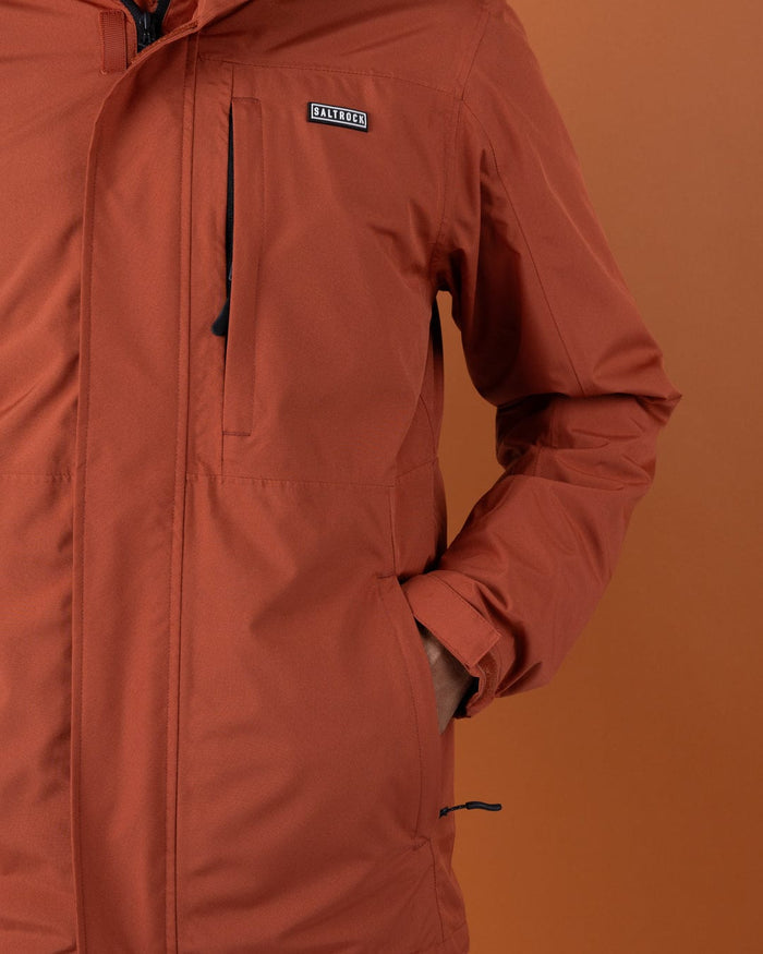 Whistler II Mens Waterproof Hooded Jacket in Orange