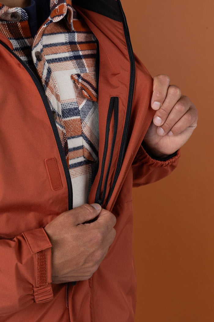 Whistler II Mens Waterproof Hooded Jacket in Orange