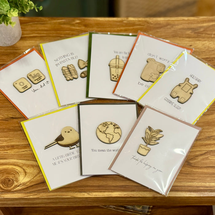 Wood Cutout Greeting Card