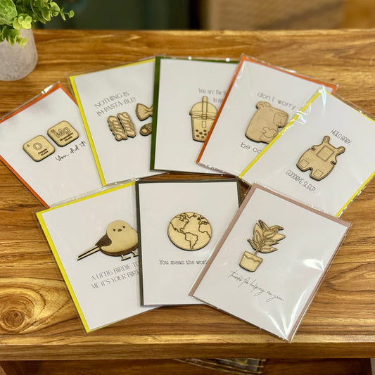 Wood Cutout Greeting Card