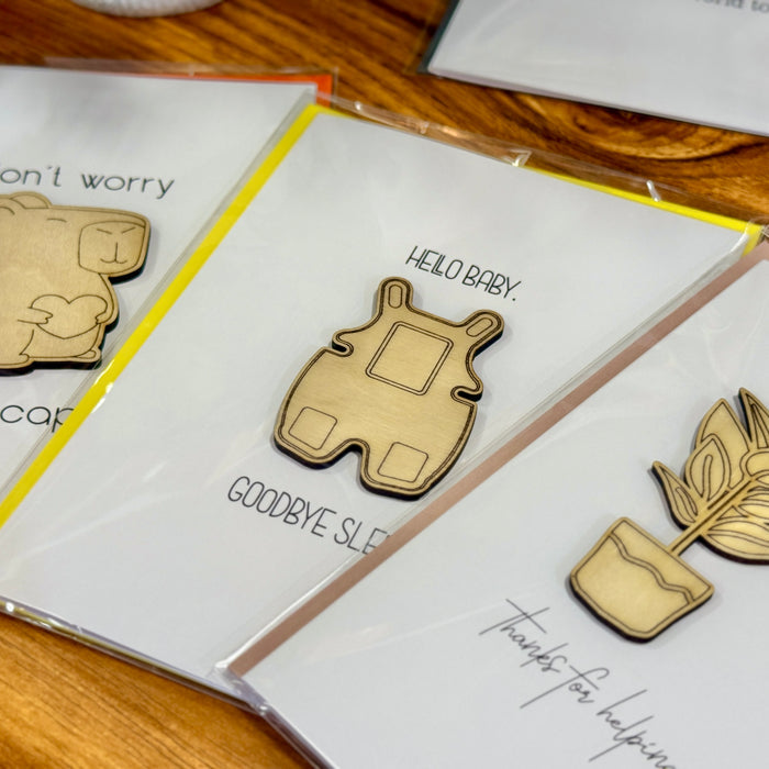 Wood Cutout Greeting Card