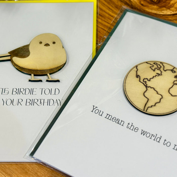 Wood Cutout Greeting Card