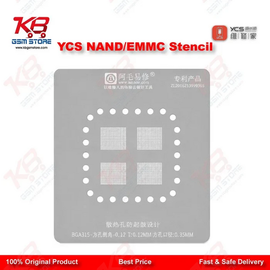 YCS Character Library Hard Disk BGA Reballing Stencil - EMMC/EMCP/NAND Chip Reballing Tool