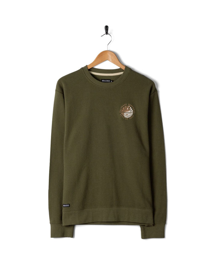 Yin Yang Sun Mens Sweatshirt in Green