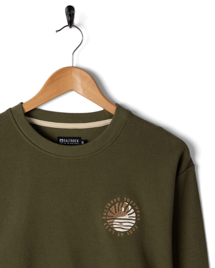 Yin Yang Sun Mens Sweatshirt in Green