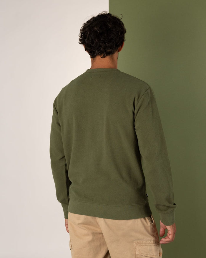 Yin Yang Sun Mens Sweatshirt in Green