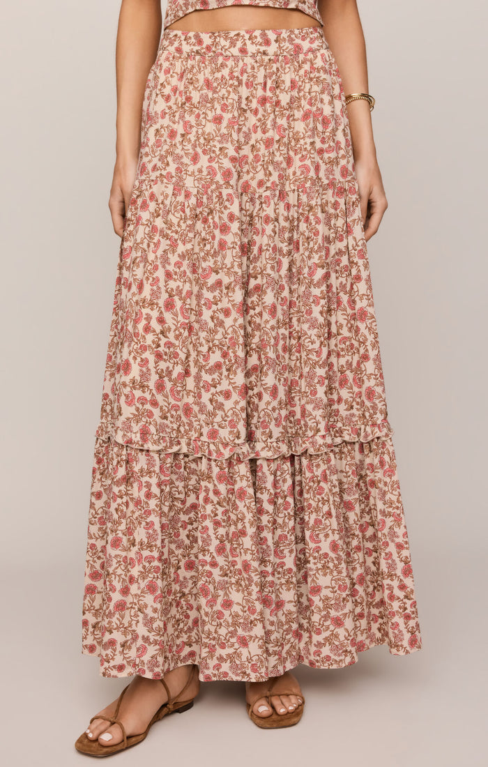 Z Supply Mora Maxi Skirt in Sandshell
