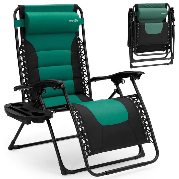 Zero Gravity Lounge Chair - Ultimate Comfort - Steel & Textilene - Green