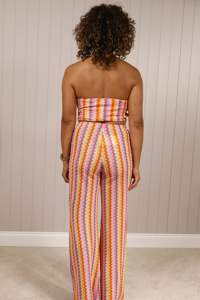 Zig Zag Flair Trousers Lilac